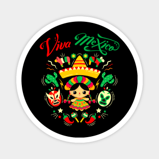 Viva Mexico Mexican Independences Day - I Love Mexico Magnet